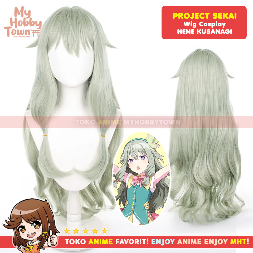 Wig Cosplay Anime Game Project Sekai Colorful Stage Kusanagi Nene Rambut Palsu