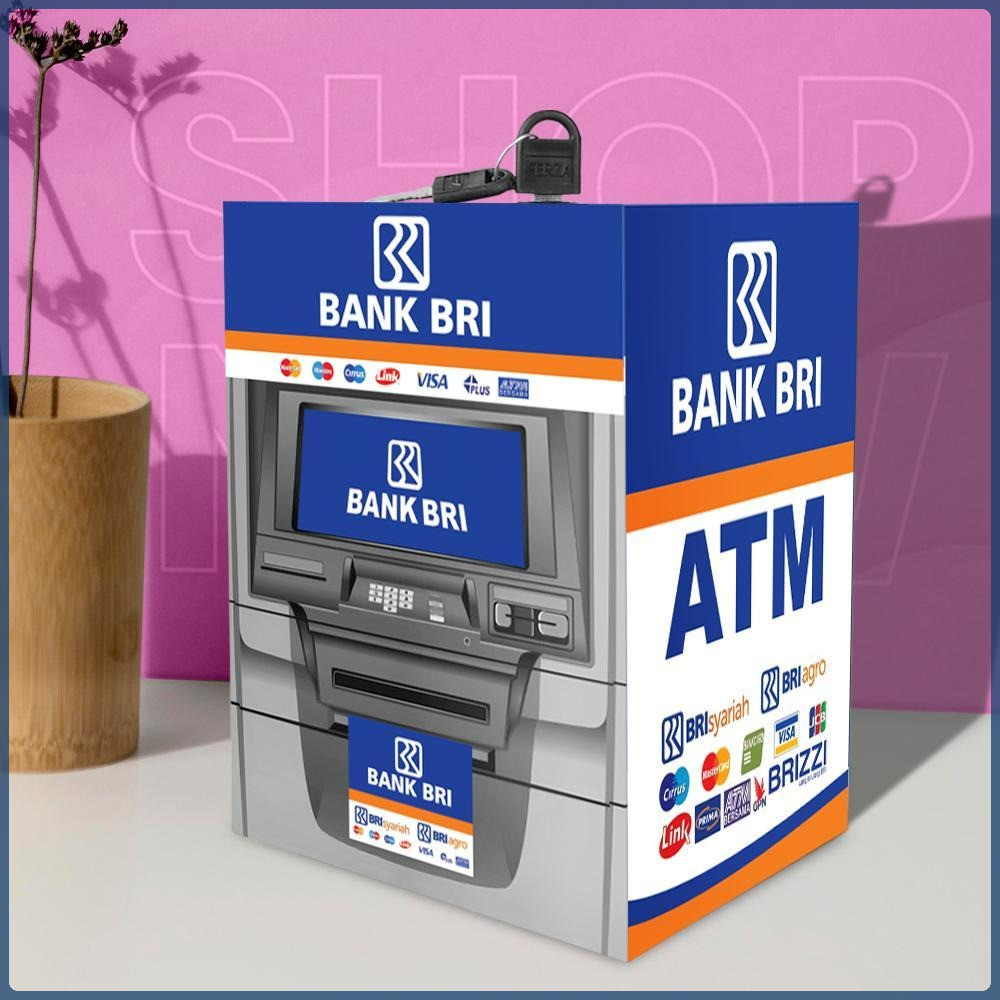 Celengan Kotak Kunci Celengan ATM Jumbo - Celengan ATM Mini Bank - Celengan Kunci Ukuran 15X15X20 Cm