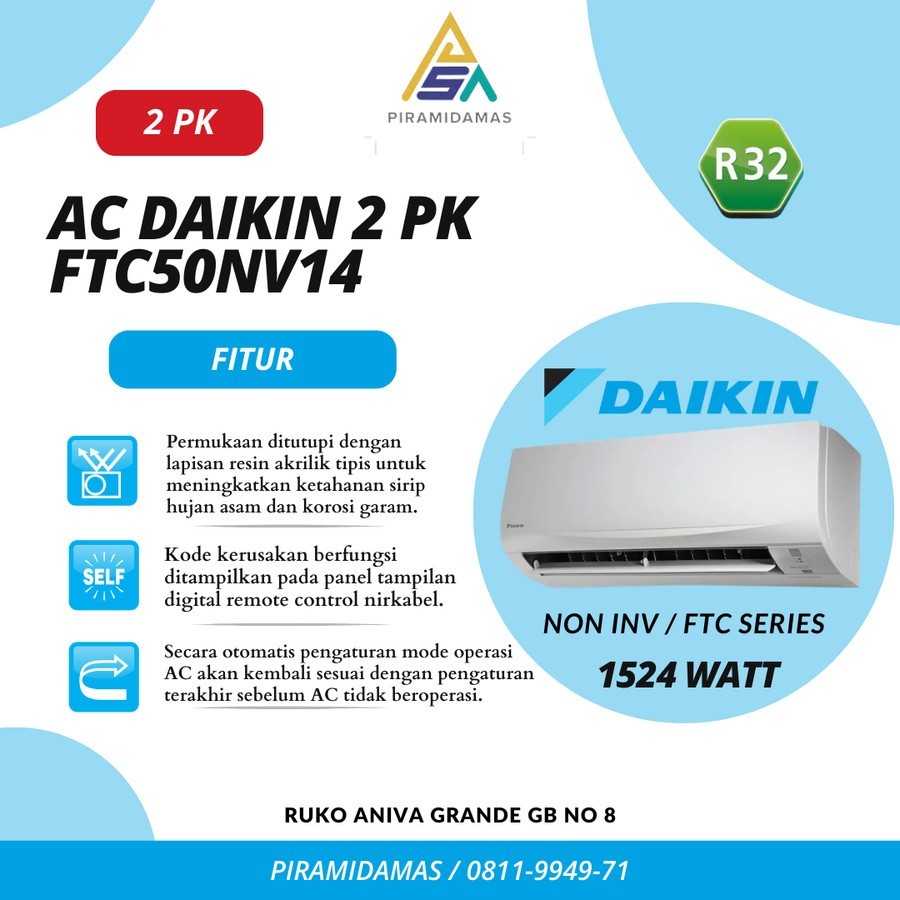 AC DAIKIN 2 PK ( FTC50NV14) STANDARD