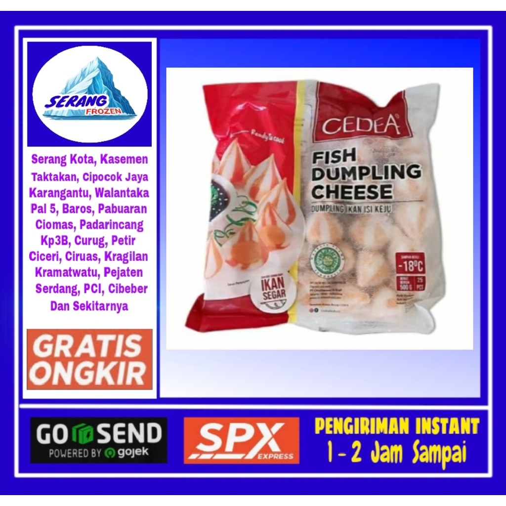 Dumpling Keju Cedea 500g,isian seblak,tomyum,  Serang Frozen