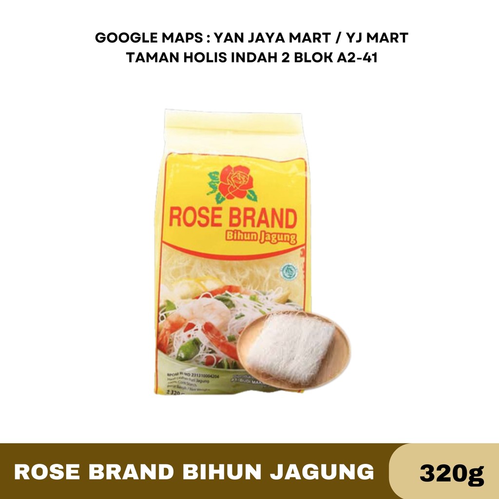 Rose Brand Bihun Jagung / Mie Bihun Jagung Kemasan 320g