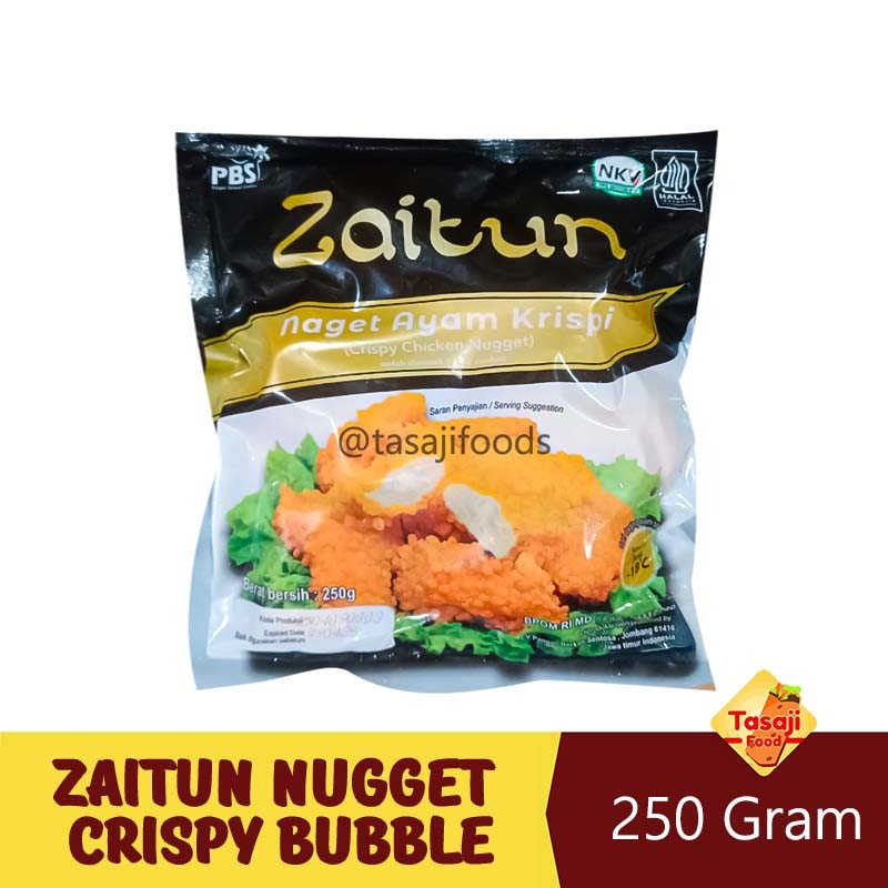 

ZAITUN Nugget Ayam Crispy Bubble Crumb 250 Gram Grosir