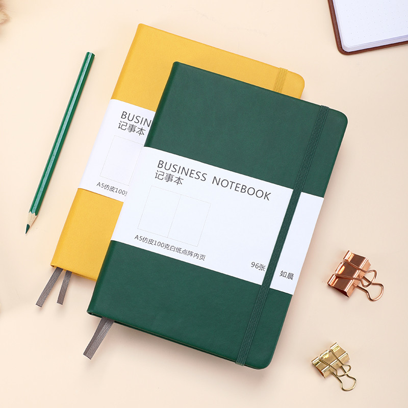 

Bullet Dotted Notebook Journal A5 Stationery Supplies Elastic Bandage Solid Color Notebook Agenda Thick Paper Diary Bullet Dott