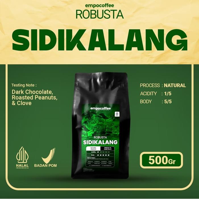 

Kopi Robusta Sidikalang Sumatra Coffee Bean Espresso Coffe Beans 500gr - Biji Kopi