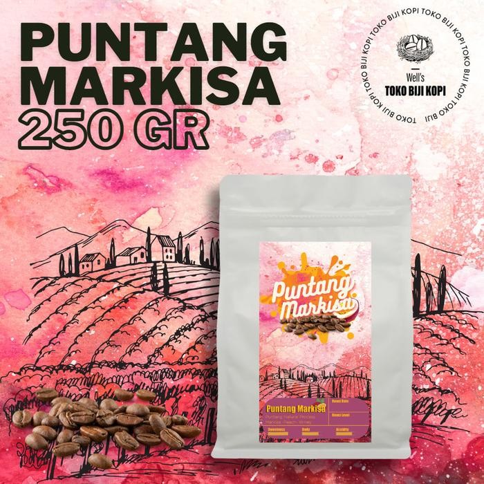 

KOPI ARABIKA PUNTANG MARKISA ROASTED BEAN COFFEE - 250 GRAM - super fine