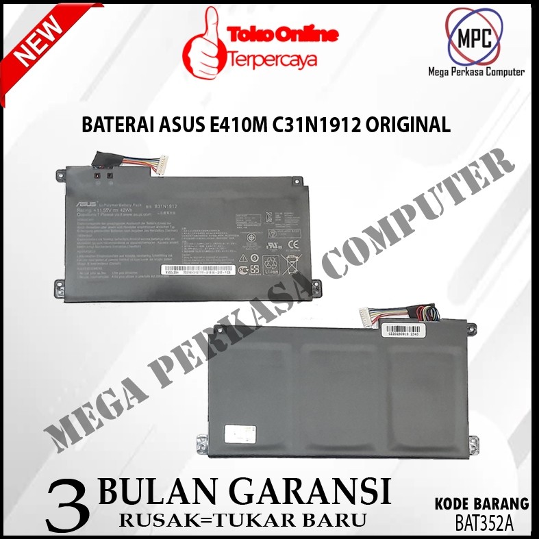 Baterai Asus E410M E410MA E410KA E510 E510M E510MA L410MA