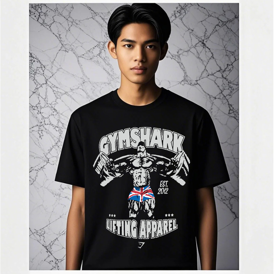 Gymshark's Men's Fitness Sports Short-Sleeved DUTY T-Shirt Moisture Wicking Kaos Pria Wanita