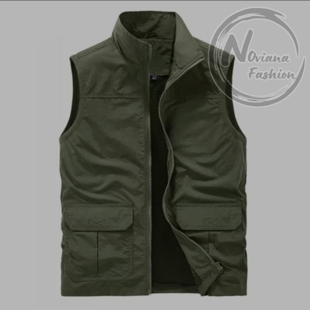 Jaket Rompi Vest Pria Casual / Jaket Rompi Pria Outdor