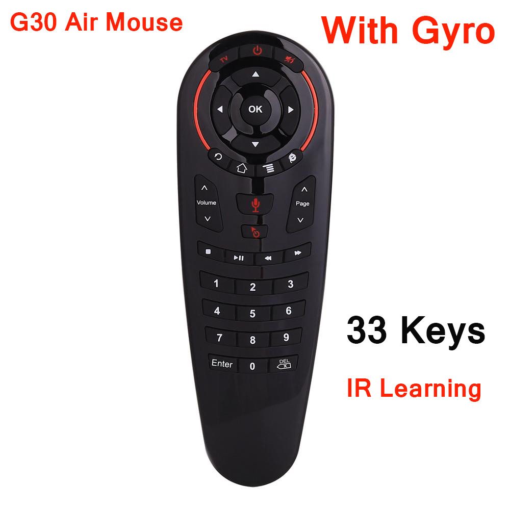 G30S 33 keys 2.4G Gyroscope Sensing Full-key Air Mouse IR Learning Google Assistant G30 S Smart Remo