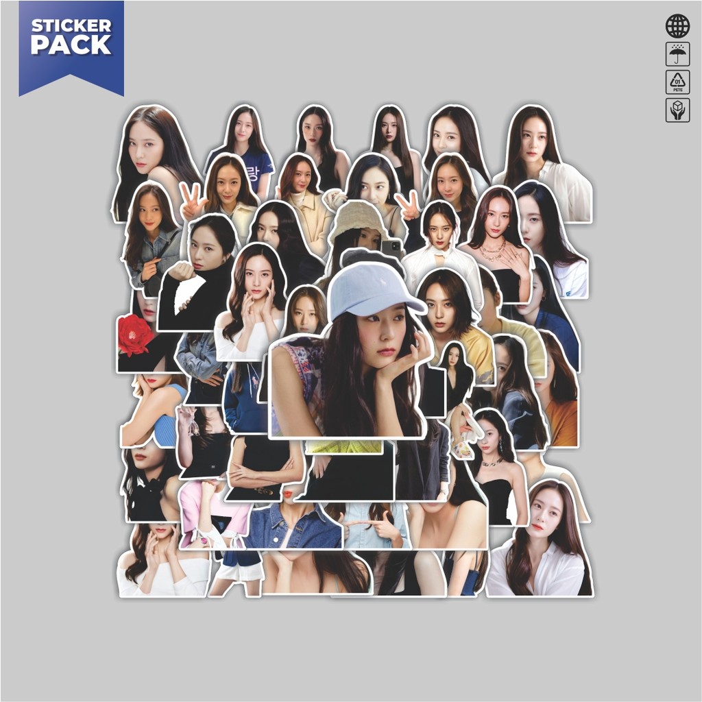

[100PCS]Stiker Pack Stiker F(X) KRYSTAL Aesthetic Vinyl Anti Air Dekorasi Sticker Laptop Buku Journal Koper Helm Casing HP Gitar Helm Skateboard
