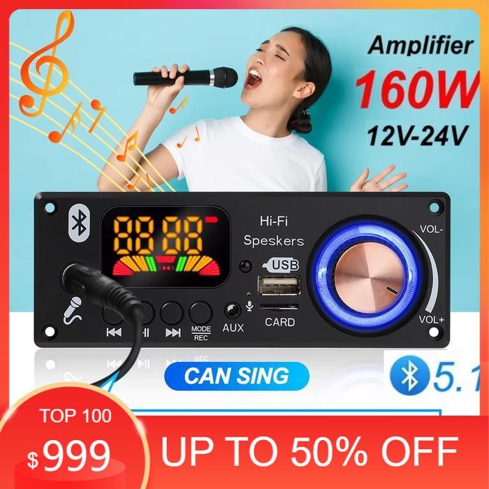 Decoder Board Modul Bluetooth MP3 Remote Control Ampli Kit Cable JQ-D161BT V1 HIFI input USB MicroSD