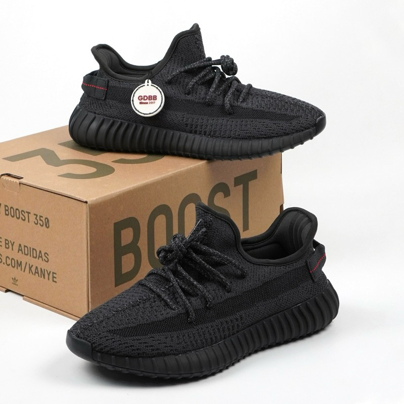Sneakers Adidas Yeezy Boost 350 V2 Black Static FULL REFLECTIVE Sepatu Casual Gym Olahraga Jogging J
