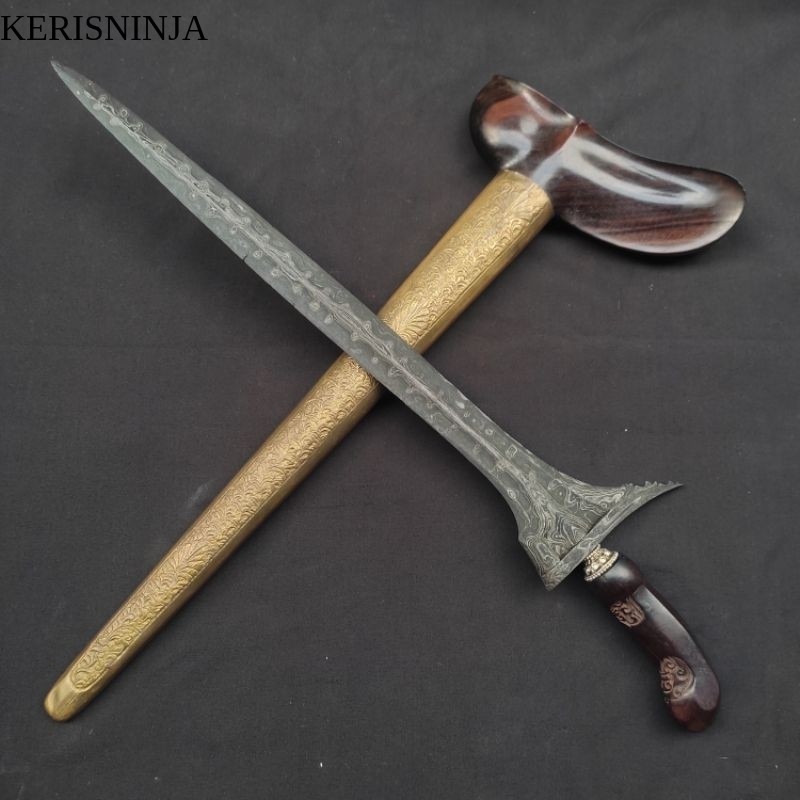Keris Jalak Ngore Sepuh Pamor Dwi Warno Bawang Sebungkul - Bonang Rinenteng Tangguh Mataram NJ15
