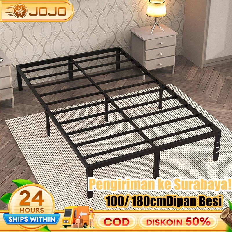 NEW Dipan Besi 100/180cm Tempat Tidur Besi Ranjang Besi Divan Besi Tempat Tidur Dipan Daybed Ranjang