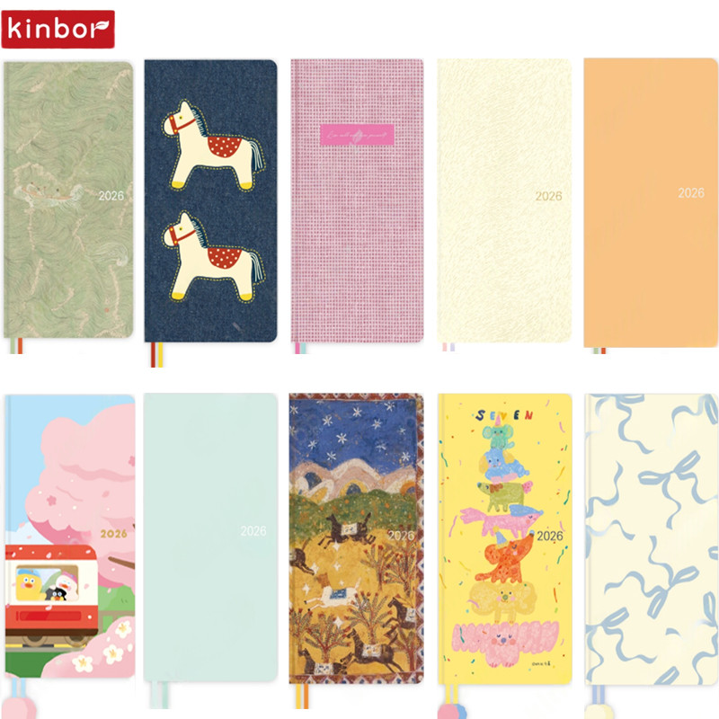 

Kinbor 2026 Weekly Planner Pocket Size Notebook Week Plan Notepad Schedule Planning Book Punch Efficiency Manual Daily Writing
