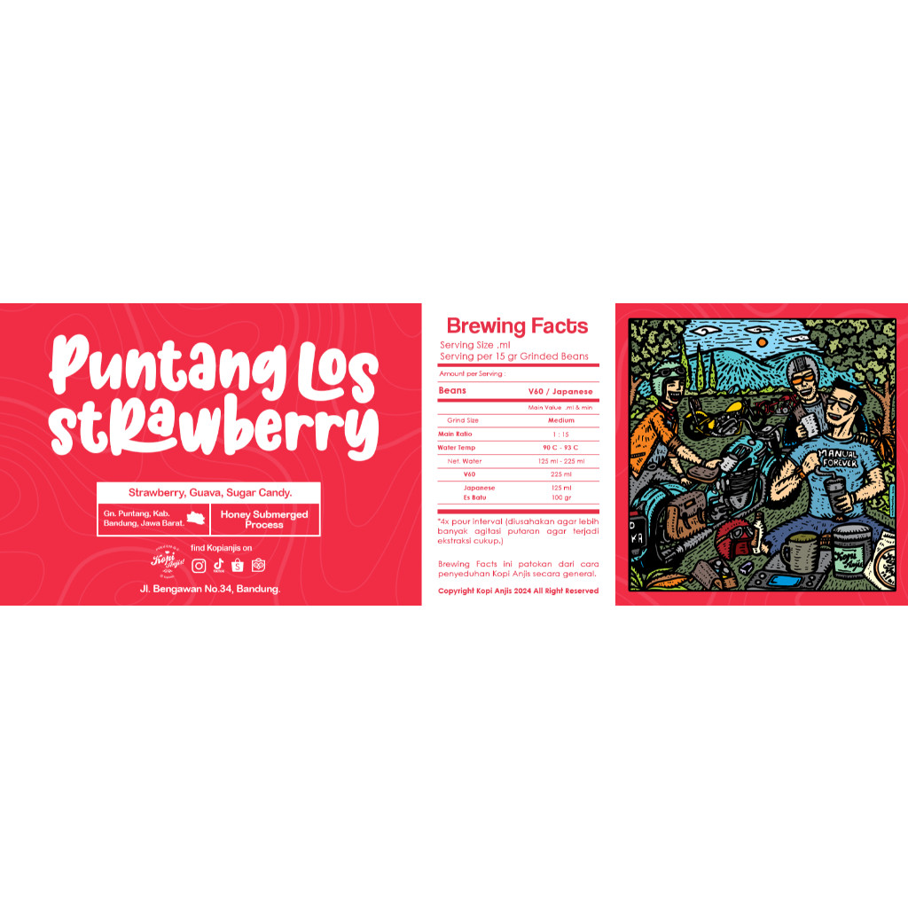 

JAMIN MURAH !!!Kopi Anjis-Biji Kopi Arabika Puntang Los Strawberry 200 gram - Specialty Roast Beans ( Puntang Honey Submerged )(BISA LANGSUNG ORDER)