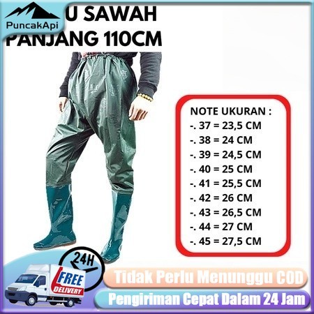 Sepatu Boots Wanita Pria Petani Sawah Panjang Pertanian Tani Ternak Anti Keong Kebun Nelayan Mancing