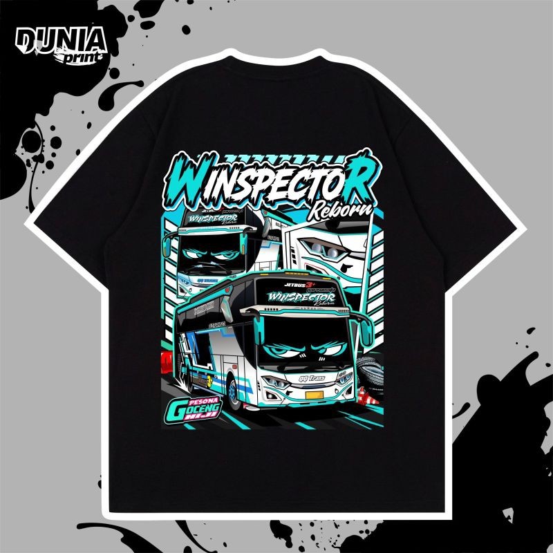 (free sticker winspector+GANCI) KAOS BUSMANIA QQ TRANS WINSPECTOR STROBO NEW 24S