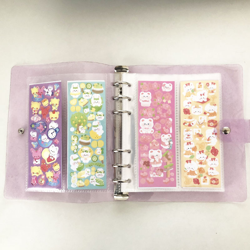 

100 Grid Album Storage Book For Decorative Kawaii Album Stickers Collecting Tools Gather Decal Transparent Organizer Notebook