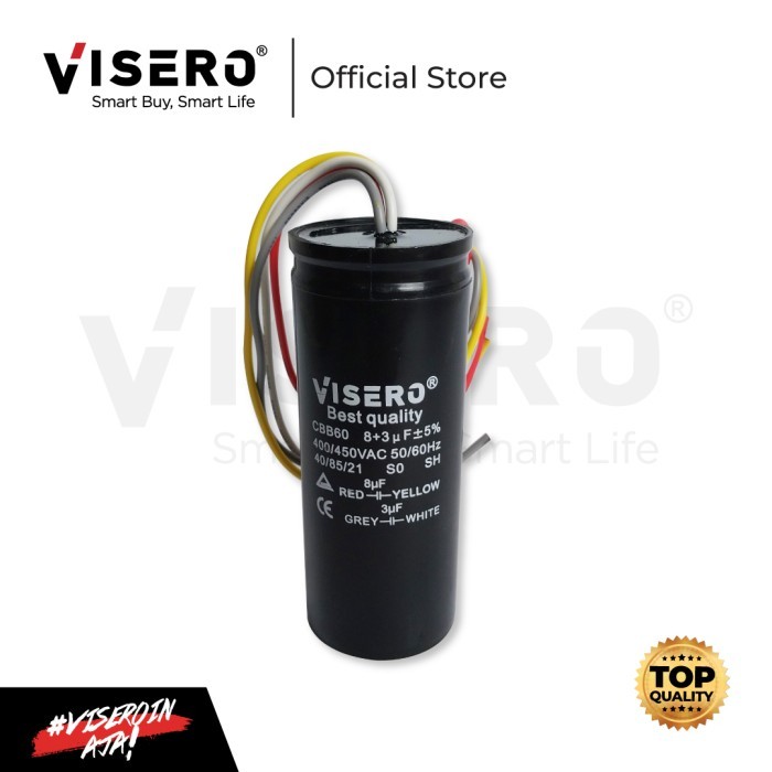 Capacitor/Kapasitor Mesin Cuci 450V3+8 Visero