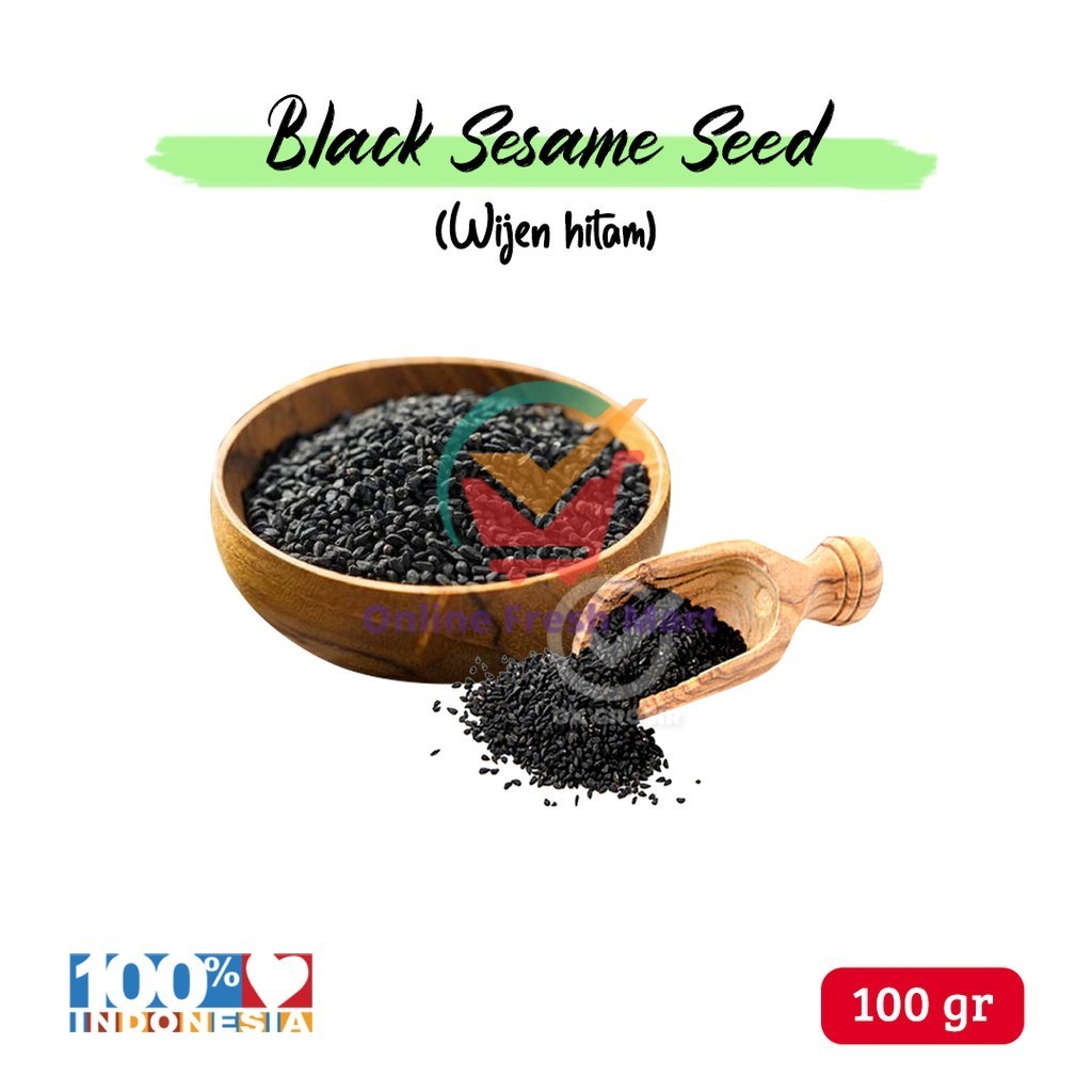 

Wijen Hitam / Black Sesame Seed Organik (100 gr) - Online Fresh Mart Denpasar