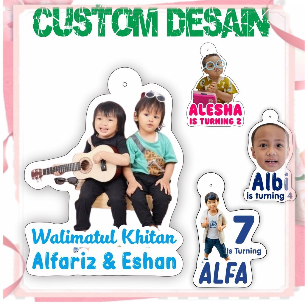

Cetak Hang Tag Gambar Cetak Custom Nama dan Foto Ultah Isi 20 pcs Proses Cepat ISKSTORE
