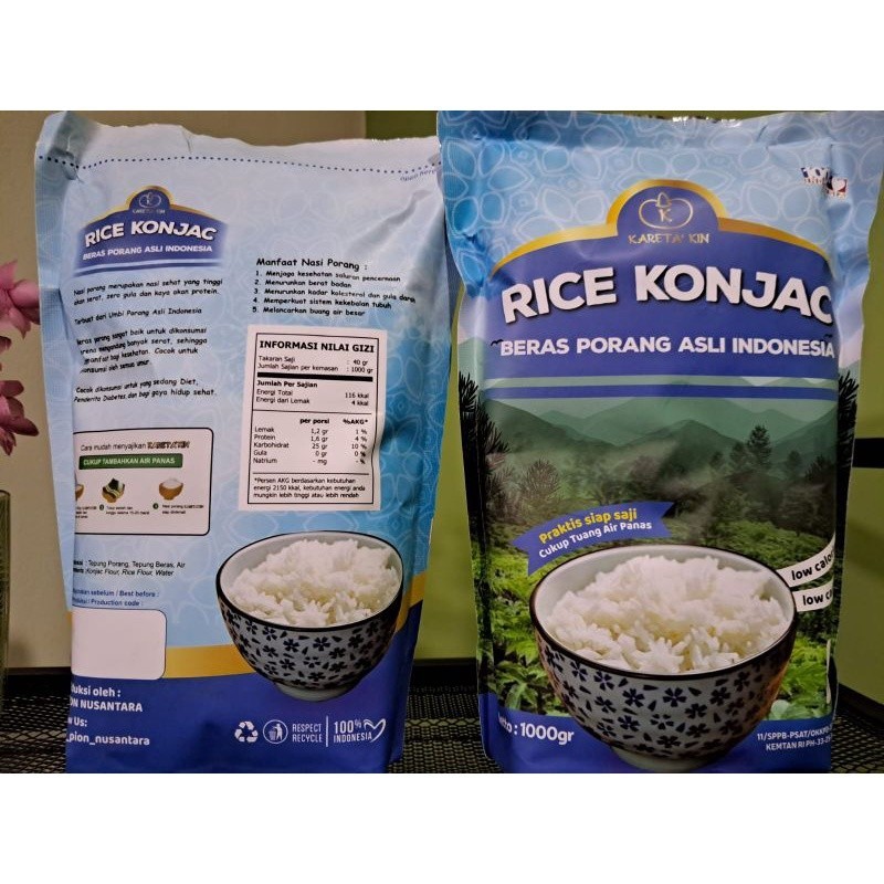 

BERAS SHIRATAKI PORANG RICE KONJAC KARETA KIN 1 Kg