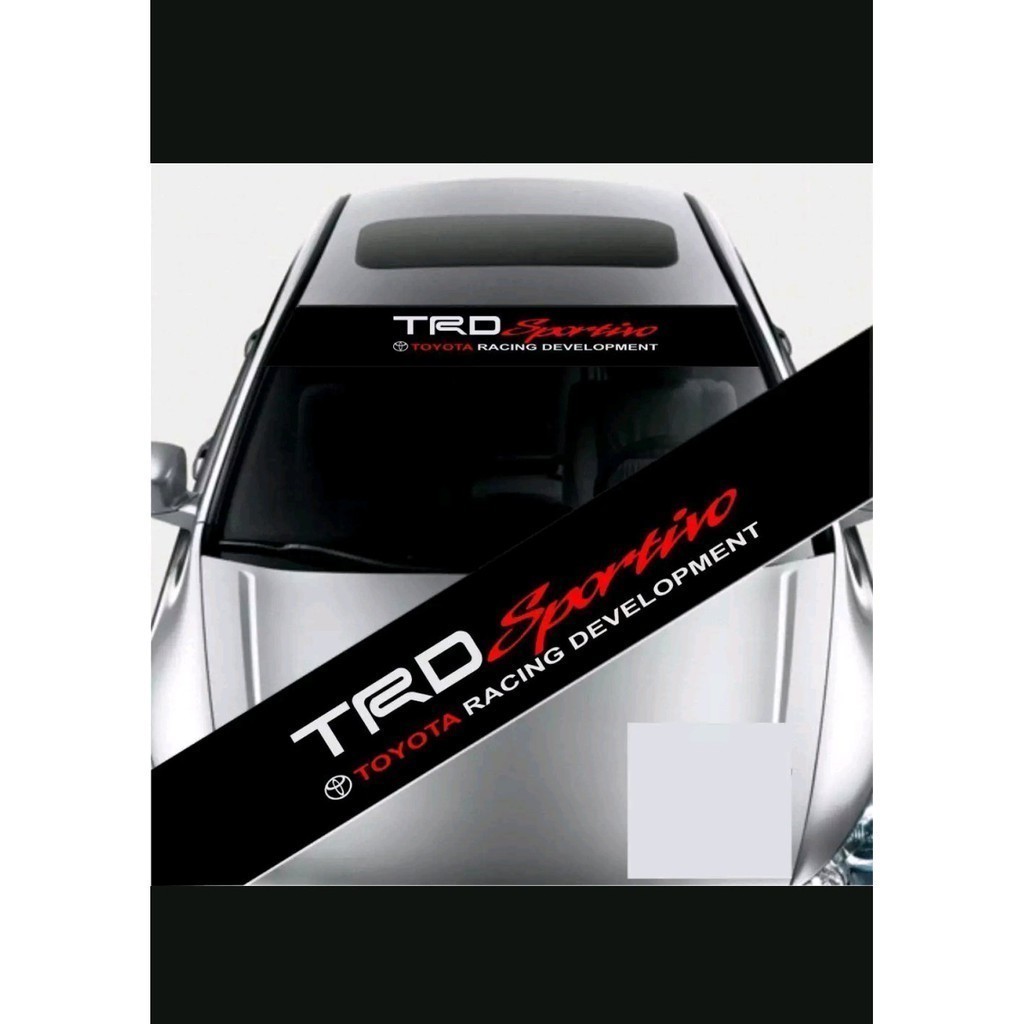 Stiker kaca depan mobil TRD SPORTIVO