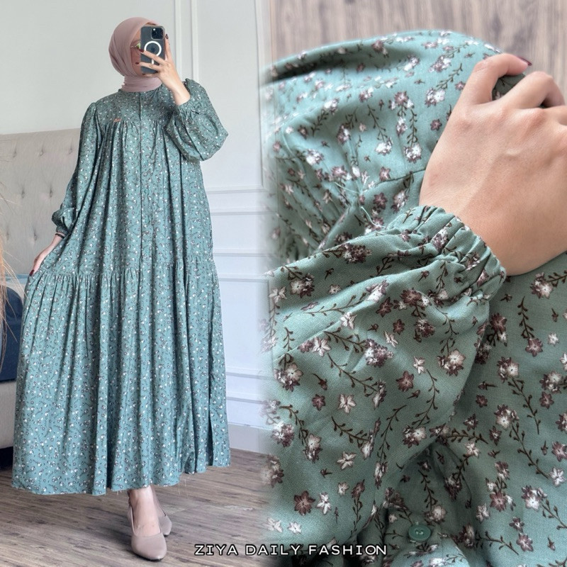 [HOT NEW]  MEEDA MIDI DRESS By ZIYA ~ Gamis Rayon Premium Panjang Baju 130cm