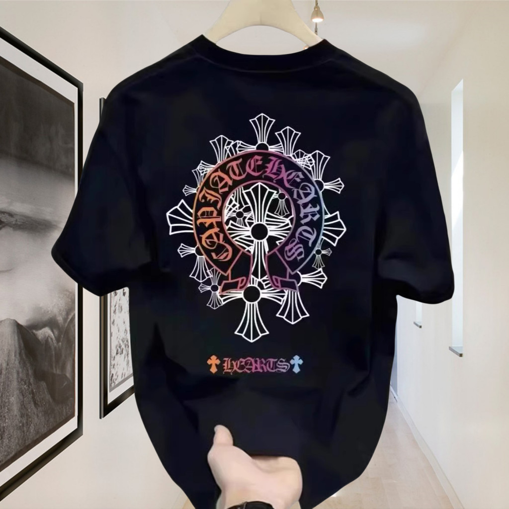 Outlets Chrome Hearts Heavyweight Kaos Boxy Fit T Shirt Pria Wanita Graphic Tee - Official Merchandi