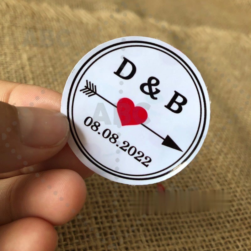 

100PCS custom stickers/Wedding Stickers printed LOGO transparent clear adhesive round label Gift Tags Party Decorations paper