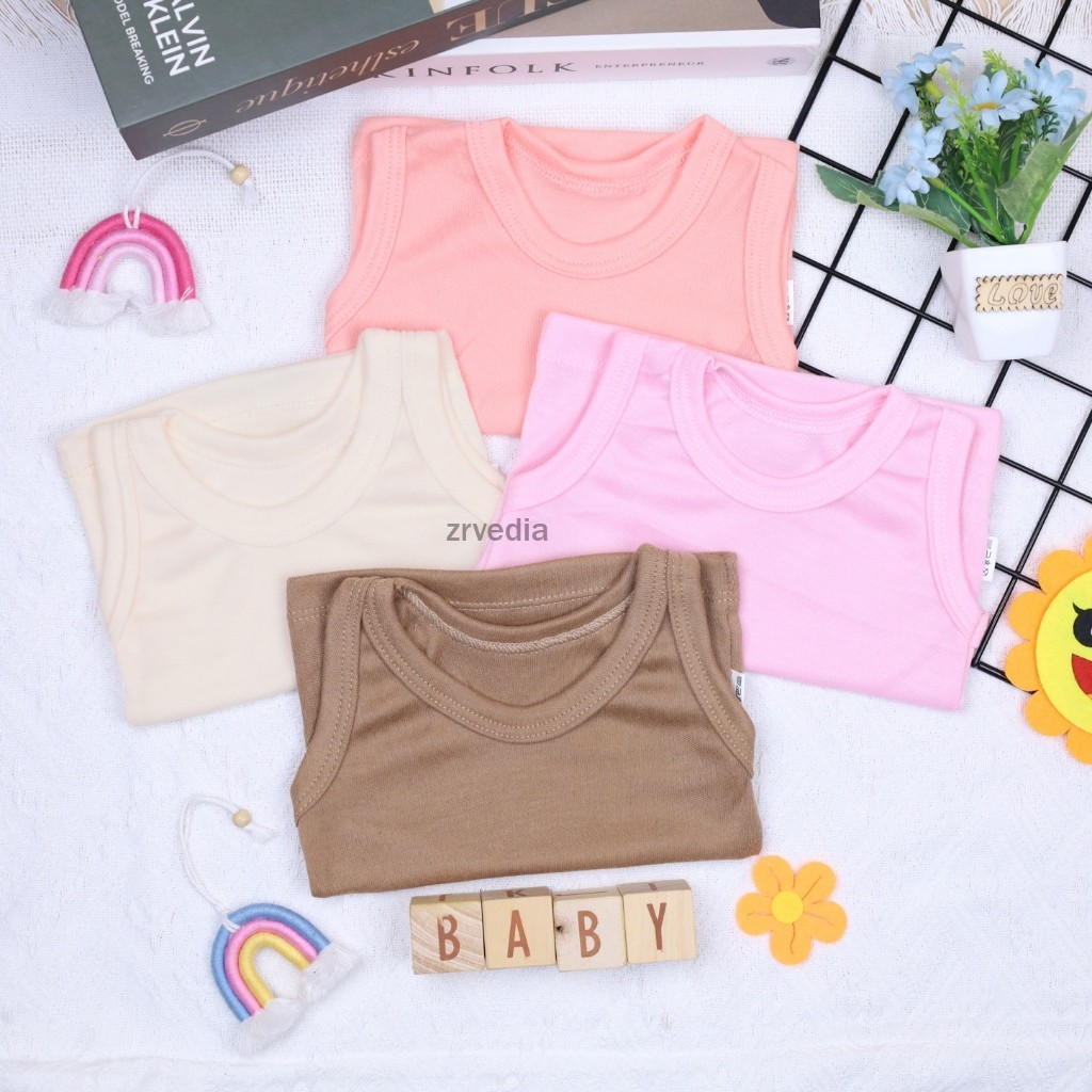 (ISI 3PCS) Singlet Sleepy uk Bayi - 4 Tahun / Kaos Singlet Bayi Dalaman Kutang Lekbong Newborn SNI