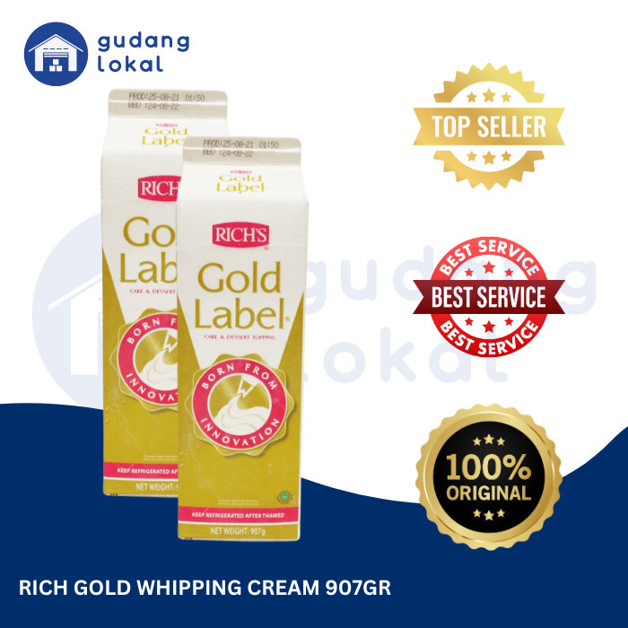 

✨TERLARIS -RICH GOLD LABEL EMAS WHIPPING CREAM 907GR