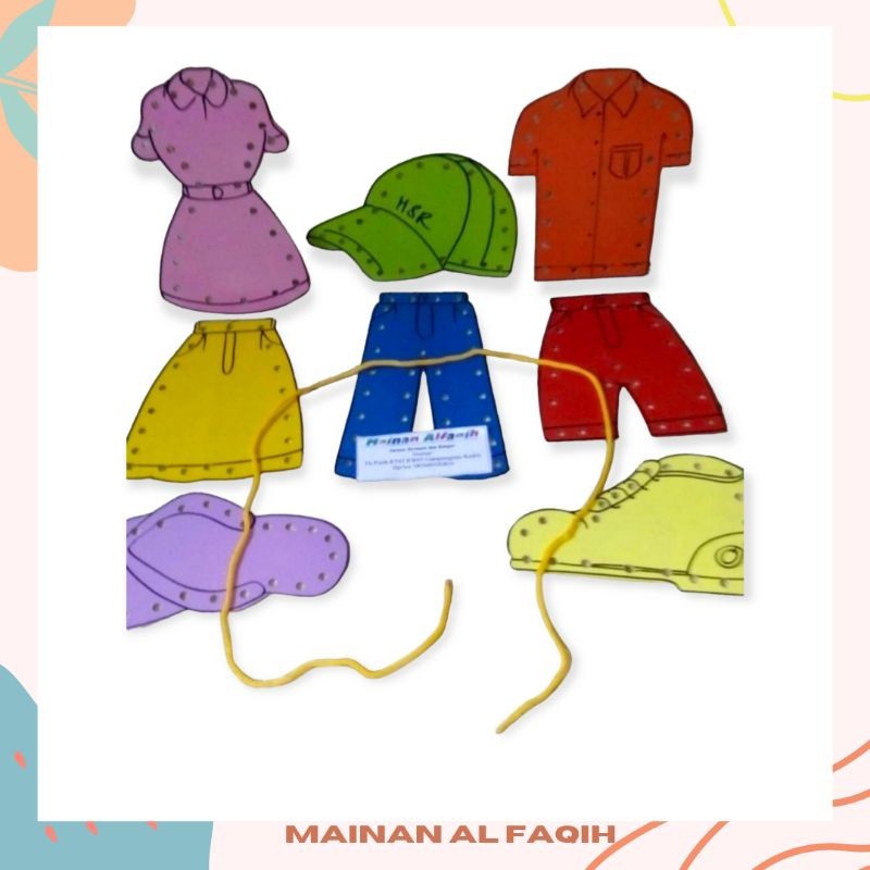 Mainan kreatif anak / Mainan Edukasi Anak / Mainan Menjahit Baju / Mainan Montessori / Mainan Kayu /