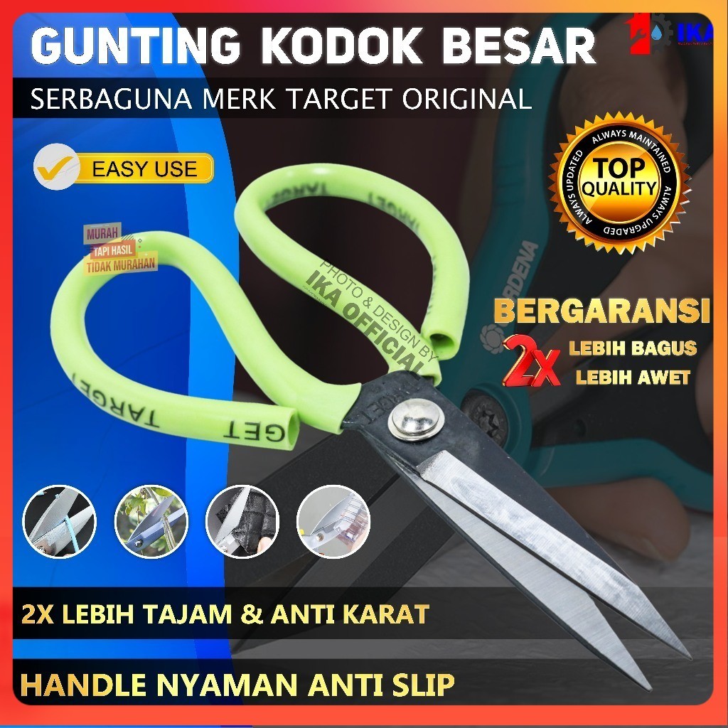 

Gunting Kulit TARGET Kodok Kain Kertas Karet Kardus Seng Serbaguna Serba Guna Tailor 8 Inch Inci In 8In 8Inch 8Inci Gunting Kain Target Asli 100% Original SUPER TAJAM TEBAL BERKUALITAS / Gunting Kulit / Gunting Seng / Gunting Kodok Serba Guna