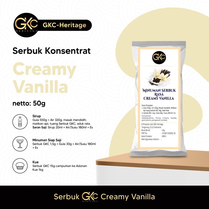 

✨NEW✨ -serbuk powder minuman kekinian sachet creamy vanilla 50gr