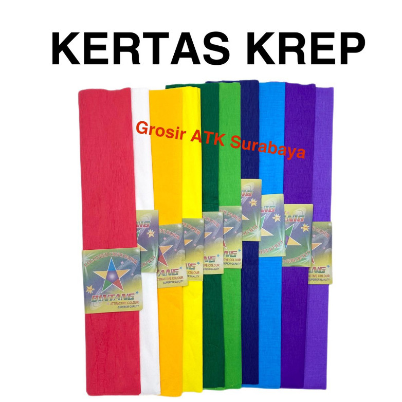 ( StaWorld / DAPAT 1 LEMBAR ) KERTAS KREP STAR Crape Crepe Klobot LEMBARAN Warna Warni Dekorasi 17 A