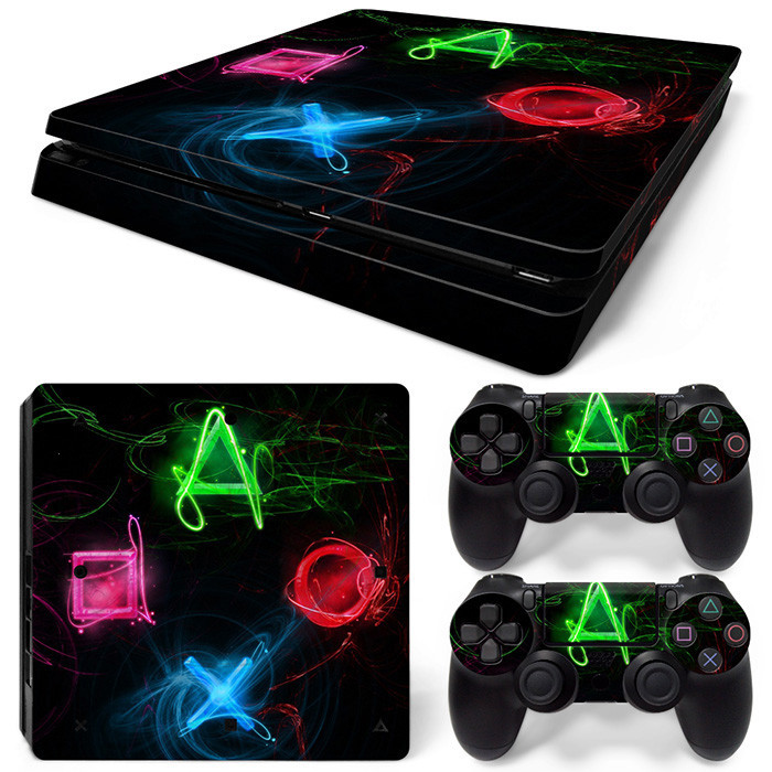 

Console Skin for PS4 Slim Full Protective Vinyl Decal for PS4 Slim Game Accessories Sticker Wrap Cover for PS4 Slim Controller