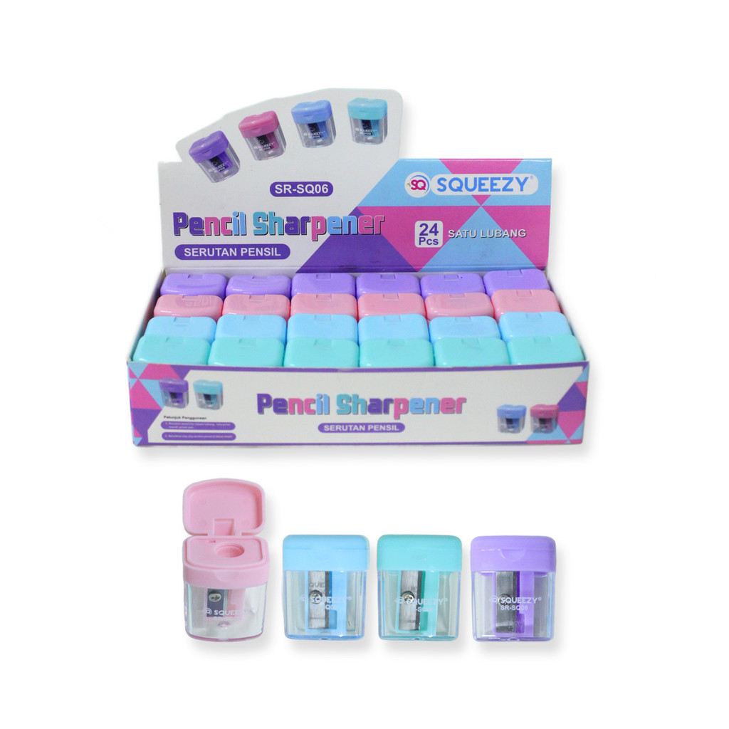 

Squeezy Rautan / Serutan Pensil mini SR-SQ06 Warna Pastel