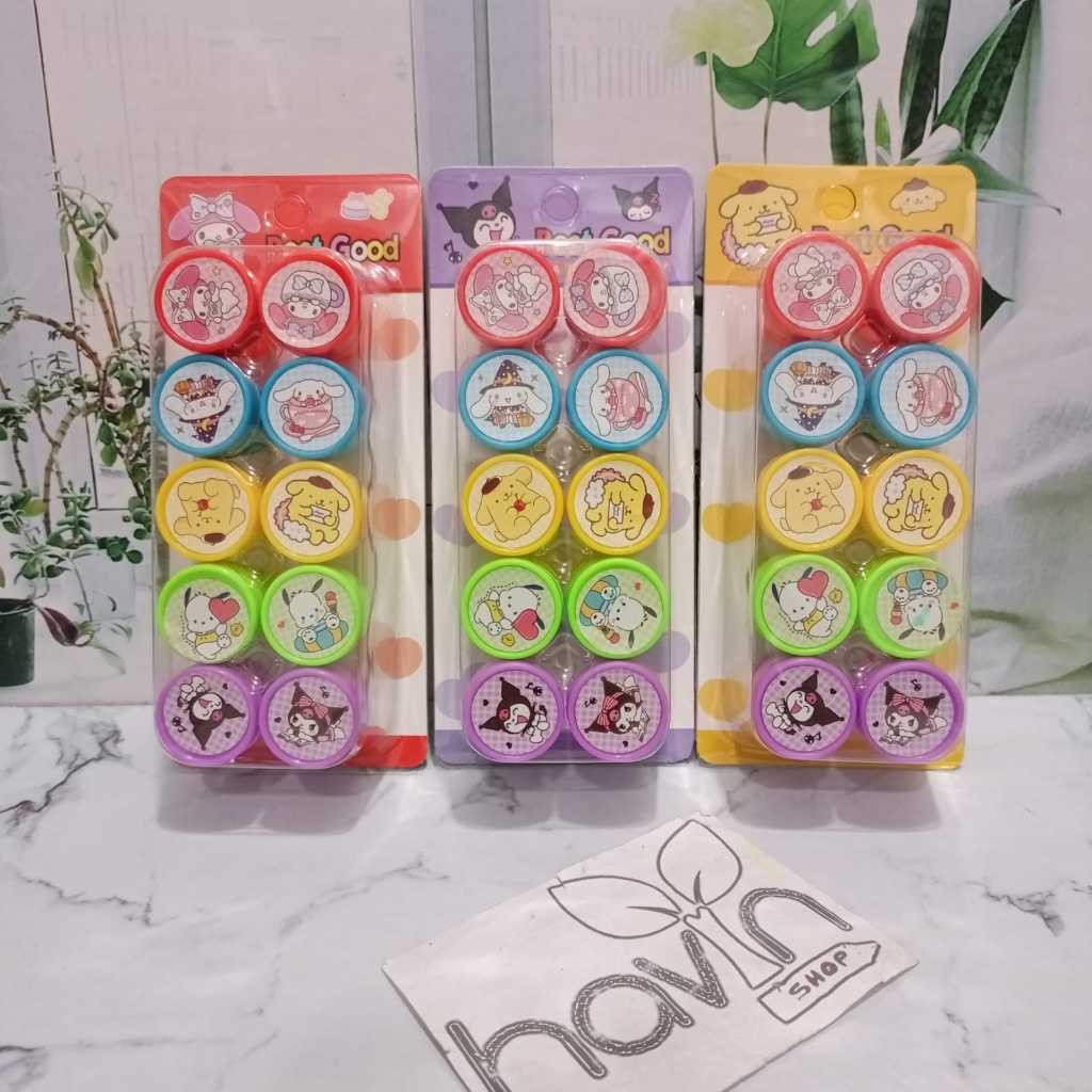

STEMPEL/CAP/STAMP SET ANAK SANRIO KUROMI LOTSO CINNAMOROL