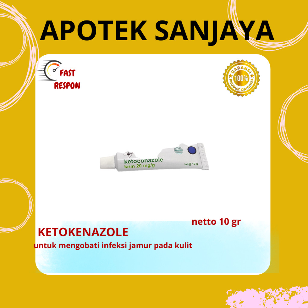 KETOCONAZOLE CREAM / SALEP KULIT / 10 GRAM / OBAT ANTI JAMUR PADA KULIT