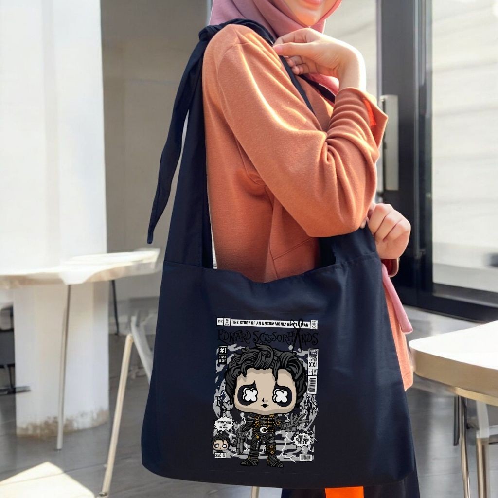 Pinkstone Tsunobag Adjustable totebag Sablon streetwear tas totebag unisex bahan kain drill