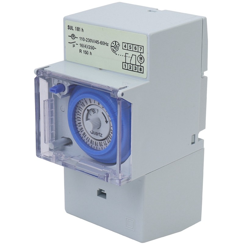 SUL181H Mechanical Timer 24 Hours Time Switch Relay Electrical Programmable Timer 24 Hour Din Rail T