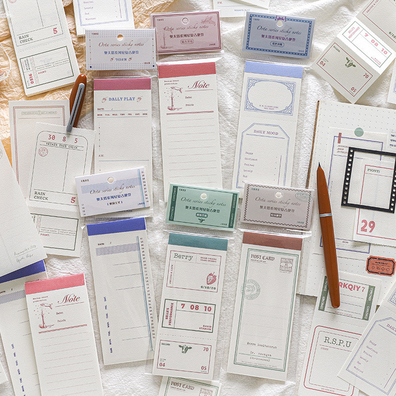 

30pcs/lot Memo Pads Material Paper Ofta Junk Journal Scrapbooking Cards Retro Background Decoration Paper