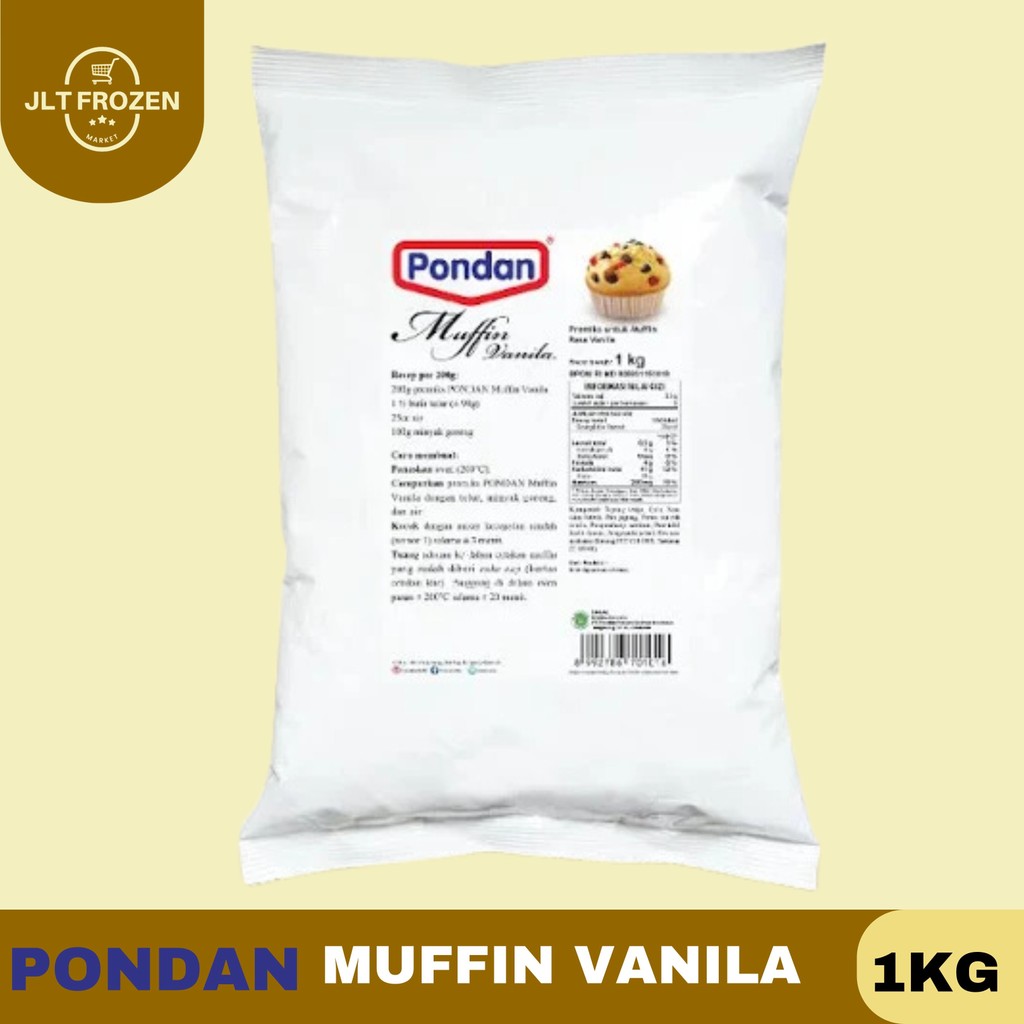 

Pondan Muffin Vanila / Tepung Premix Instan Muffin Vanila Kemasan Bulky - 1kg