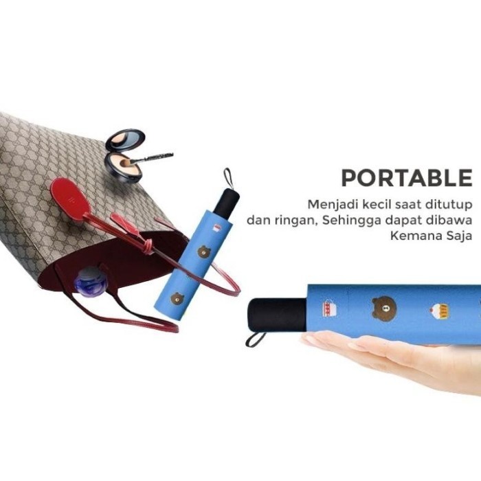 ACEH.RQA 115982 Payung Bear Payung Lipat UV Motif Beruang Payung Serbaguna