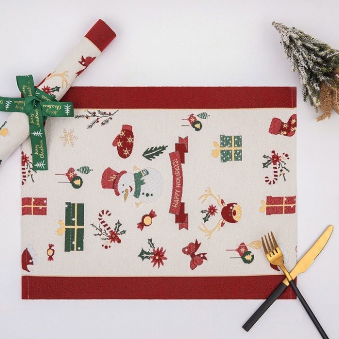 

Runner dan Placemat Natal by Platefulnco - placemat snowman