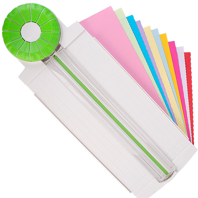 

12 In 1 Paper Cutter 360 Degree Rotary Hand-Cutting Paper Trimmer Multi-Functional Handheld Craft Paper Cutting Tool
