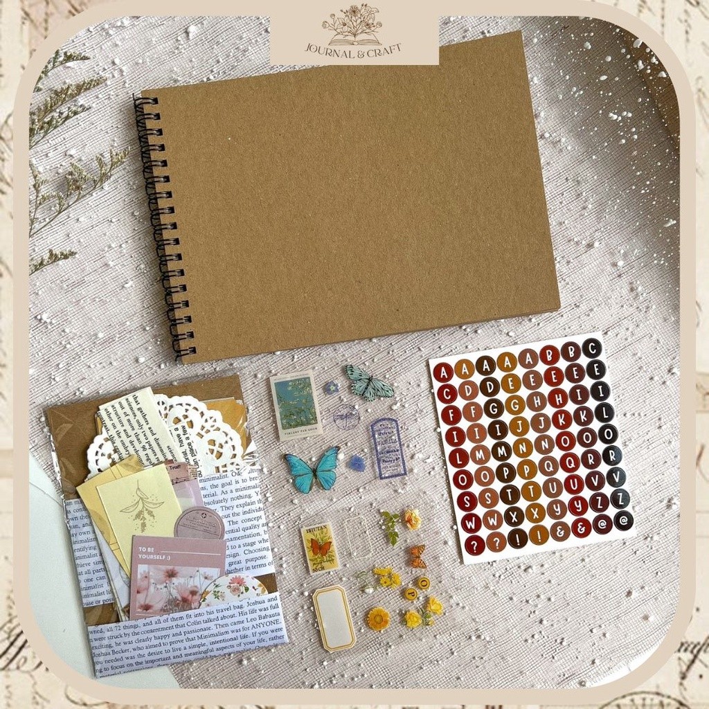 

SCRAPBOOK Aesthetic Album vintage buku catatan A4