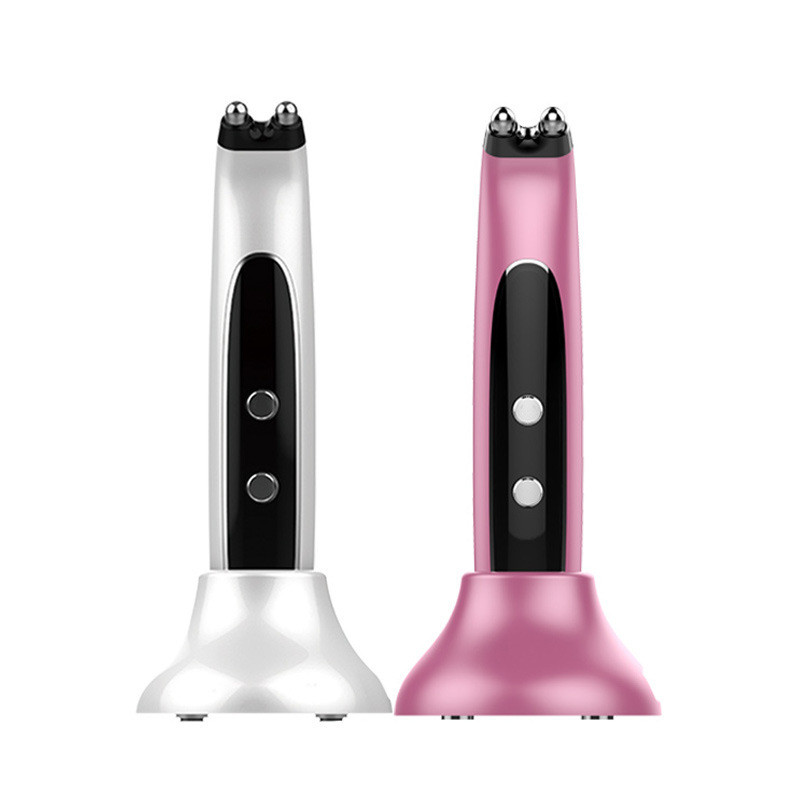 EMS Eye Beauty Device Wrinkle Skin Tighten RF Hot Eye Massager Compress Remove Dark Circles Eye Mass